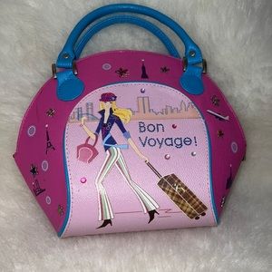 VINTAGE BARBIE Bon Voyage Faux Leather Satchel Purse/Travel bag excellent item!